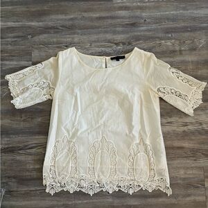 Sanctuary Three-Quarter Sleeve Lace Top